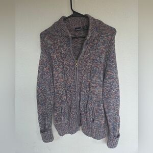 NorthCrest multicolor Knit Zip-Up Sweater